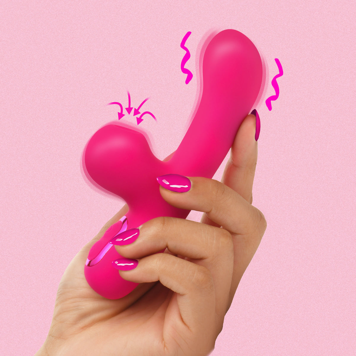 Mini Suction Silicone G-Spot Rabbit Vibrator, Silicone