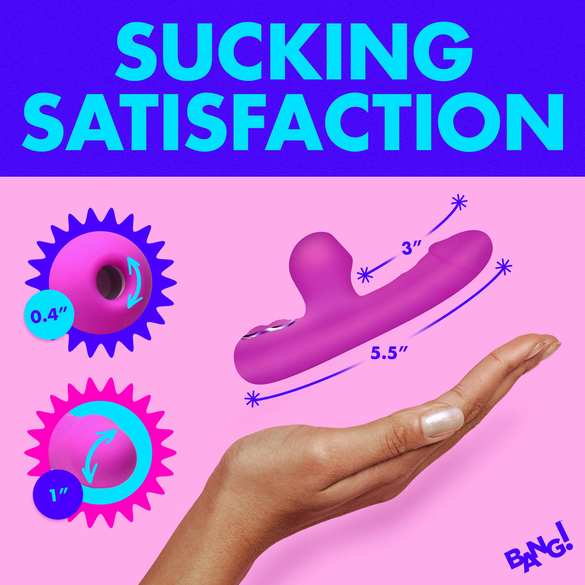 Mini Suction Silicone Rabbit Vibrator, Silicone (view 4)
