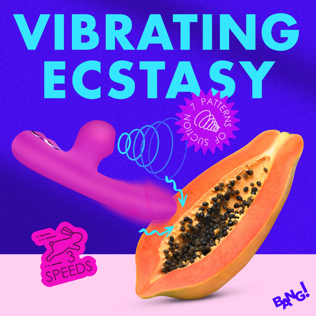 Mini Suction Silicone Rabbit Vibrator, Silicone (view 5)