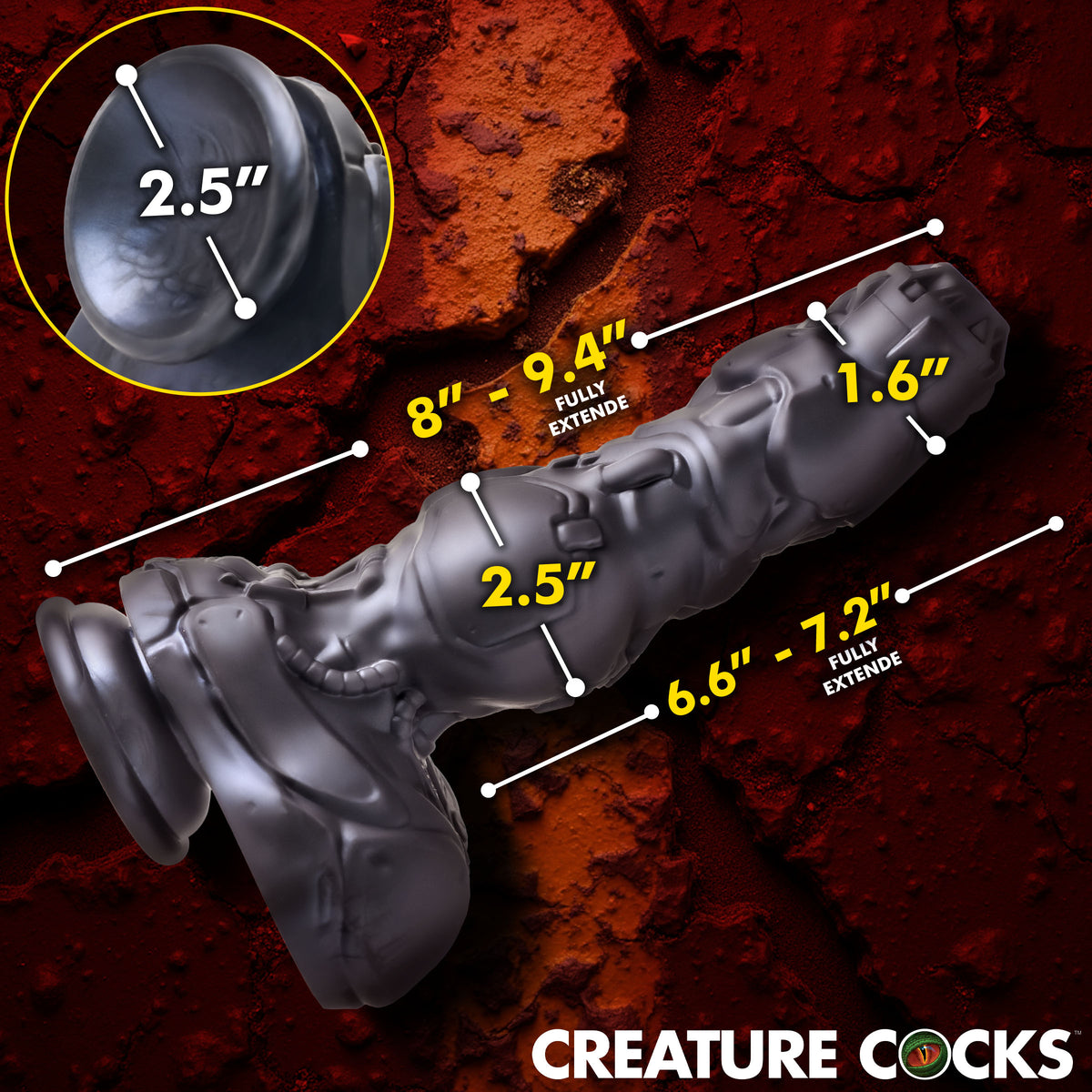 Cyborg Cock Thrusting and Vibrating Silicone Dildo, Silicone (view 5)