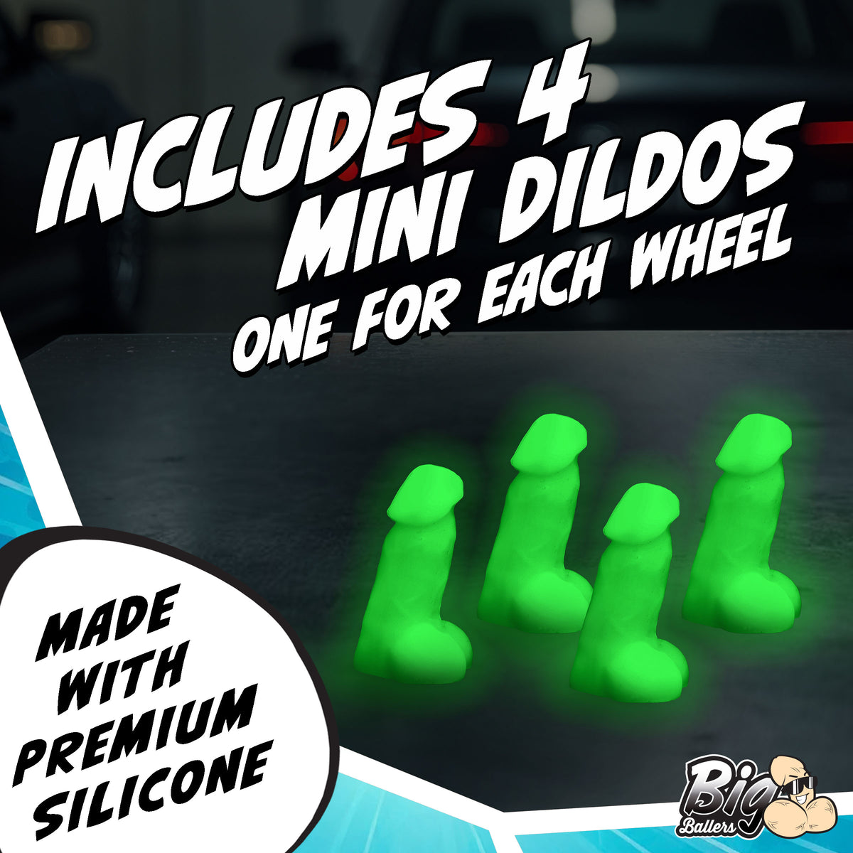 Glow-In-The-Dark Magnetic Snap-on Peckers (view 5)