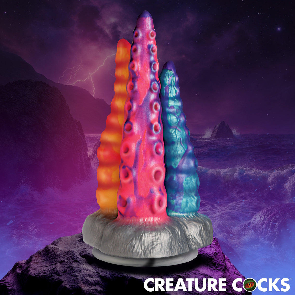 Tenta-Trio Silicone Dildo, Silicone