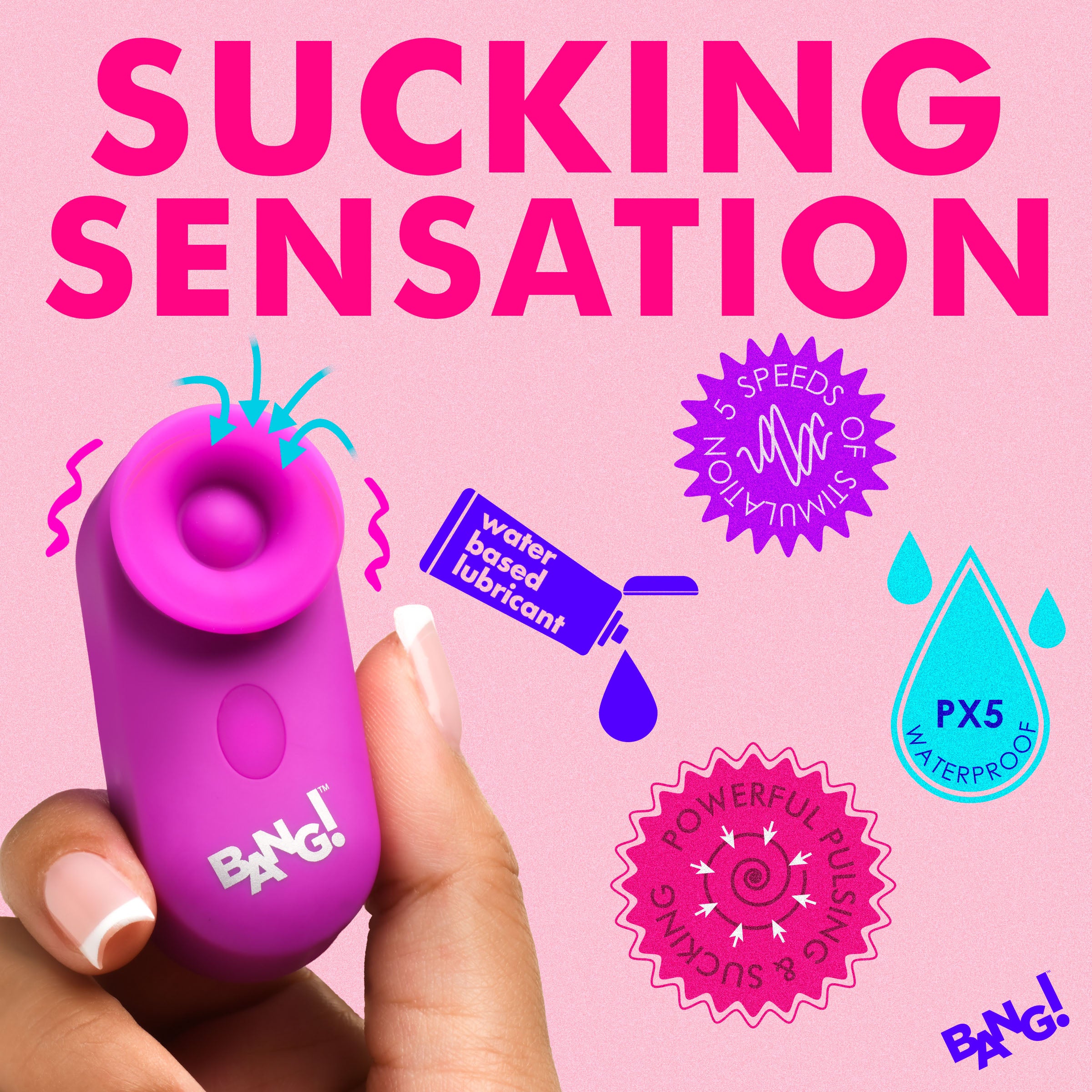 Mini Clitoral Suction Vibrators - Purple