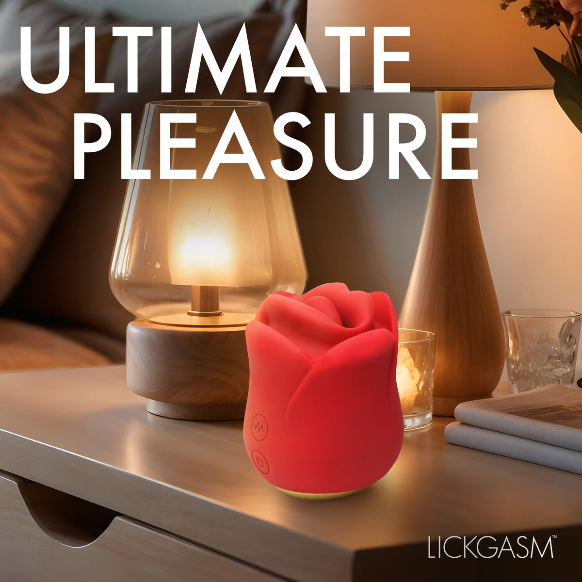 Sweet Kiss Kissing and Vibrating Clitoral Stimulator - Red – clitoral suction toy, Silicone (view 2)