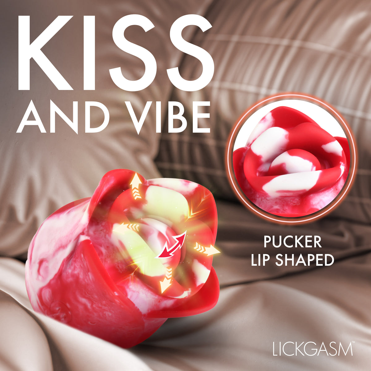 Sweet Kiss Kissing and Vibrating Clitoral Stimulator - Swirl – clitoral suction toy, Silicone (view 4)