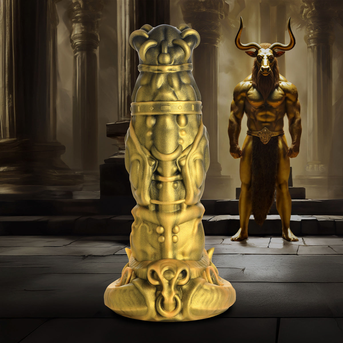 King Minotaur Silicone Dildo, Silicone