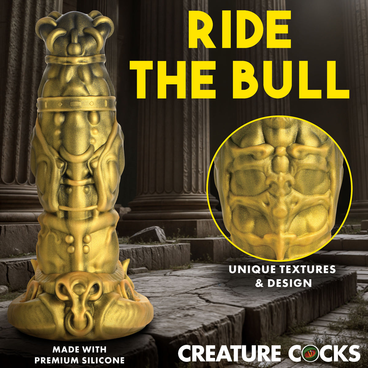 King Minotaur Silicone Dildo, Silicone (view 4)