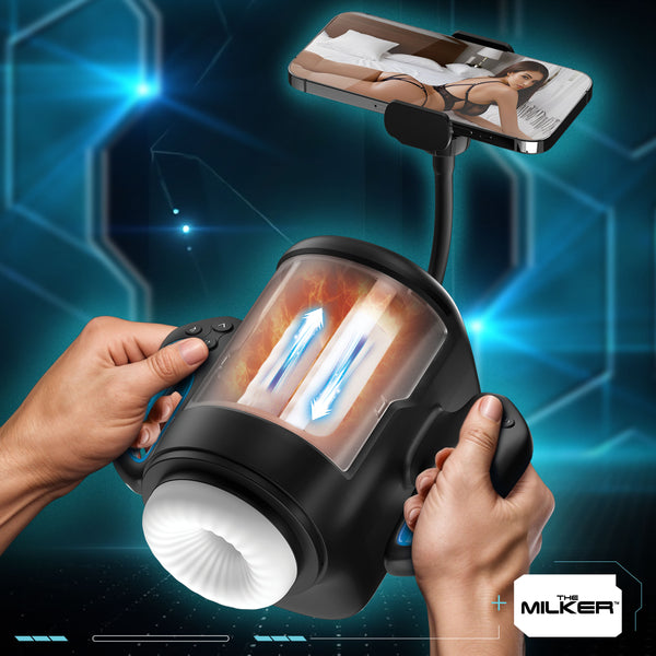 Cyber Milker Stroking &amp; Vibrating Masturbator, Silicone