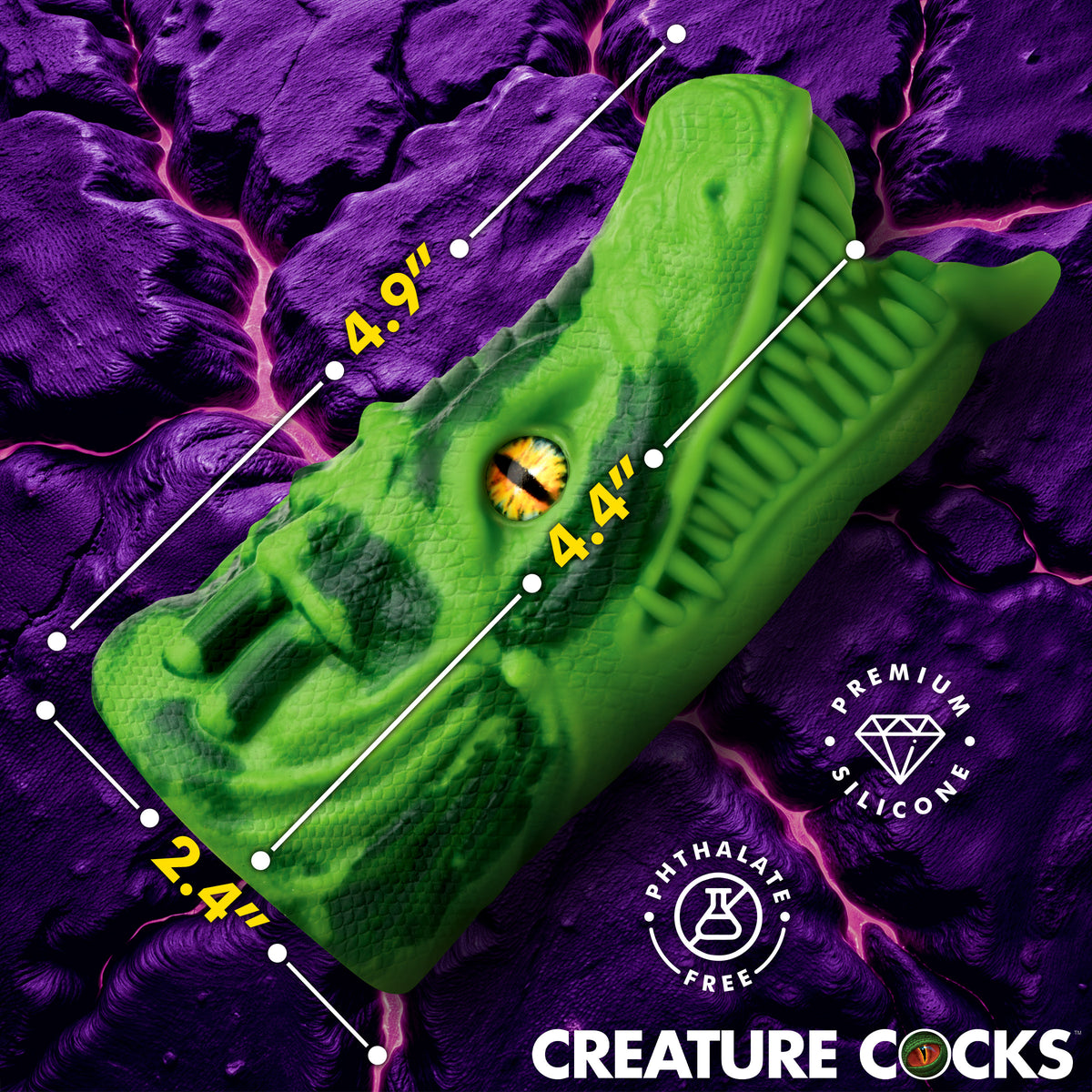 Dragon Tamer Silicone Stroker - Green – masturbator, Silicone (view 4)