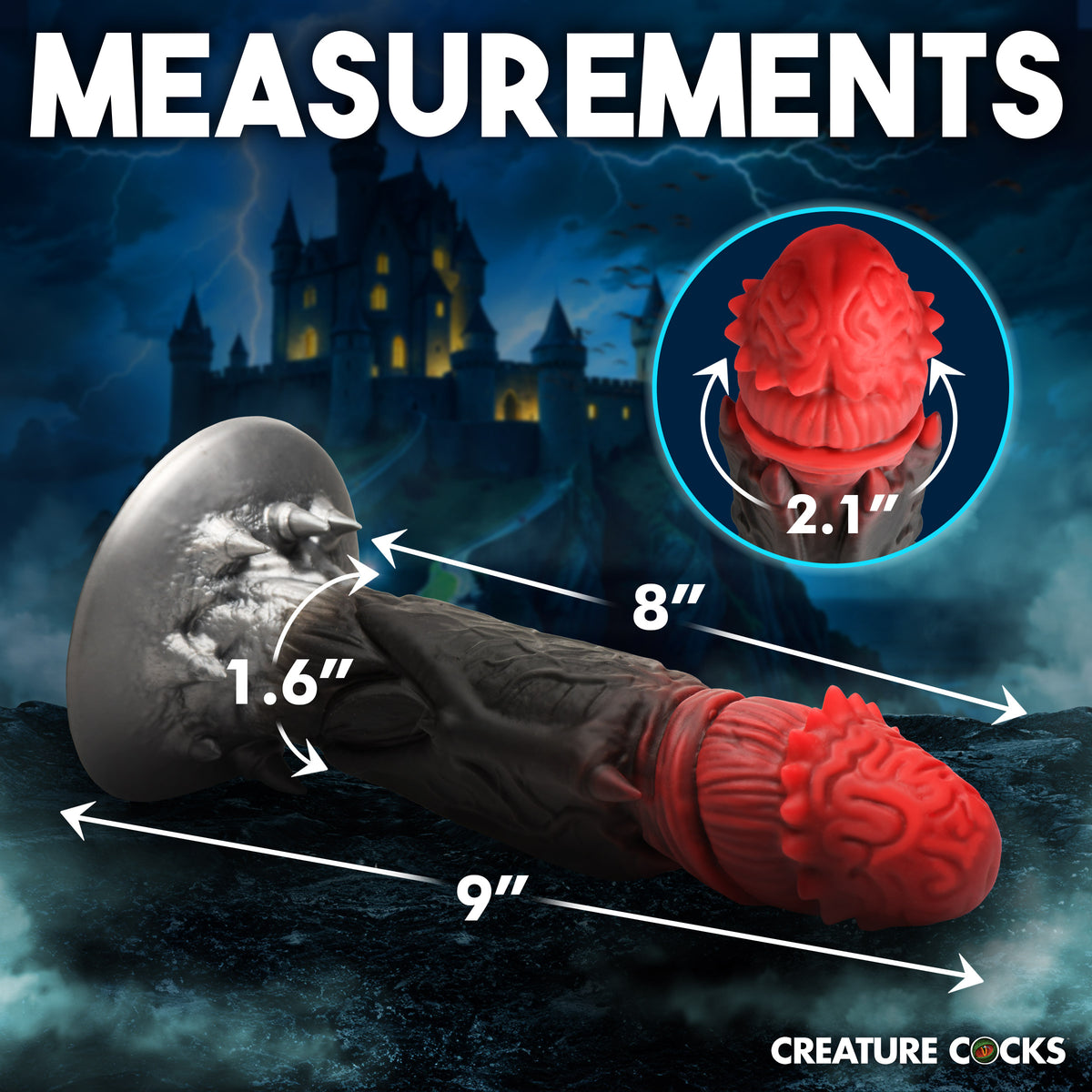 Count Cockula Silicone Dildo, Silicone (view 5)