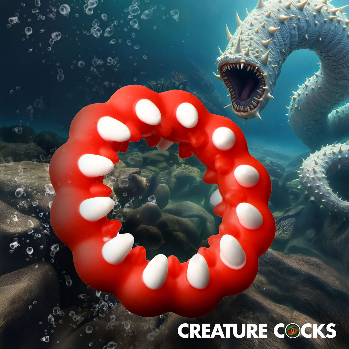 Fangs Silicone Cock Ring, Silicone