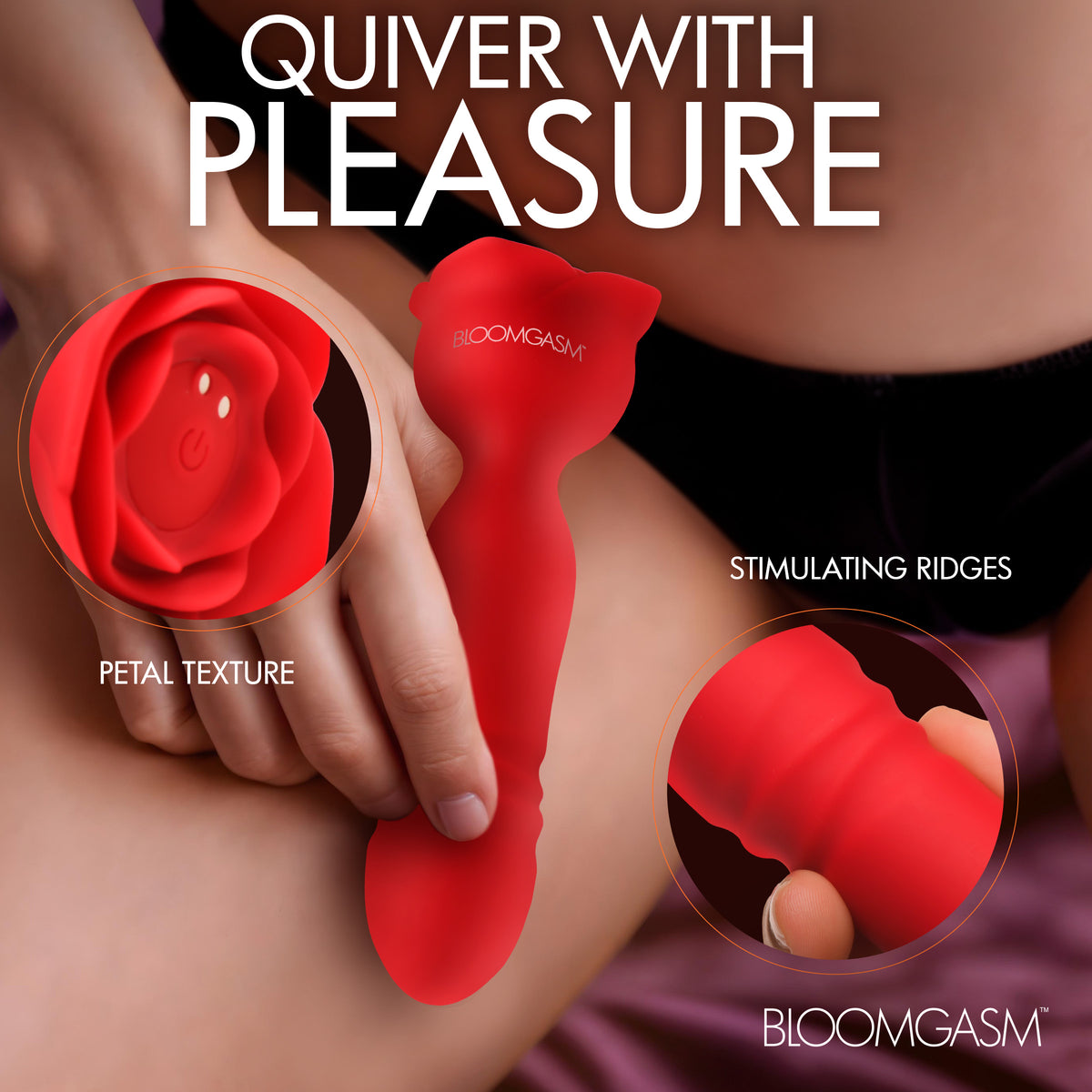 Rose Delight Silicone Thrusting Vibrator – clitoral suction toy, Silicone (view 2)