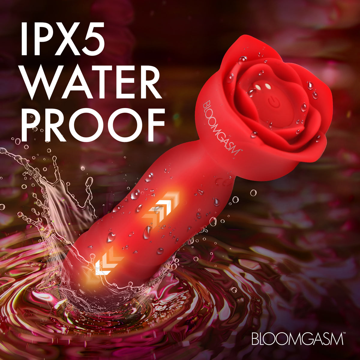 Rose Delight Silicone Thrusting Vibrator – clitoral suction toy, Silicone (view 5)