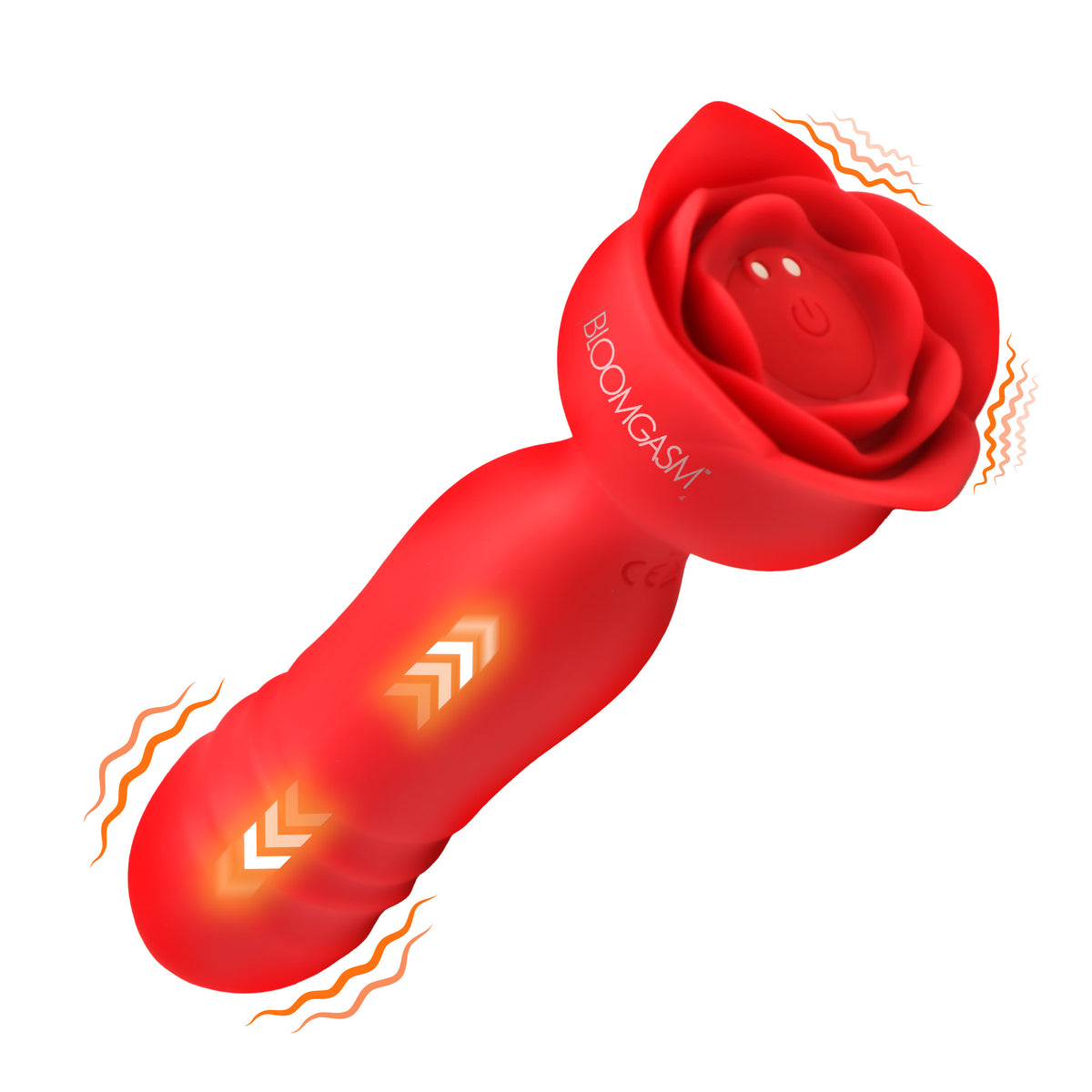 Rose Delight Silicone Thrusting Vibrator – clitoral suction toy, Silicone