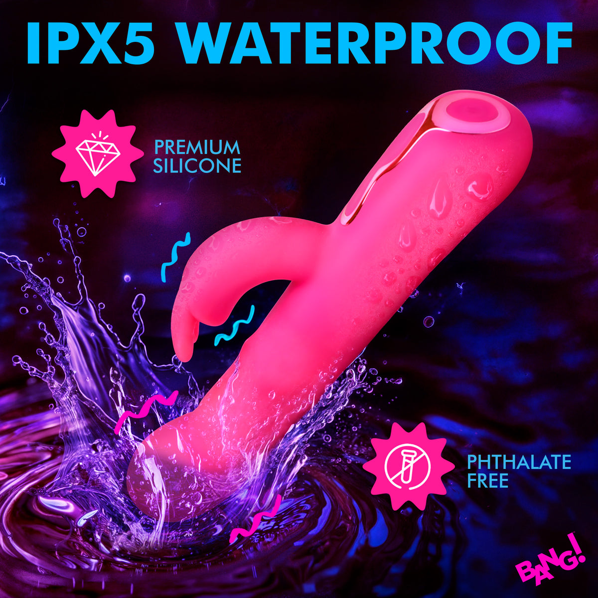 Come-Hither Beaded Silicone Rabbit Vibrator, Silicone (view 4)