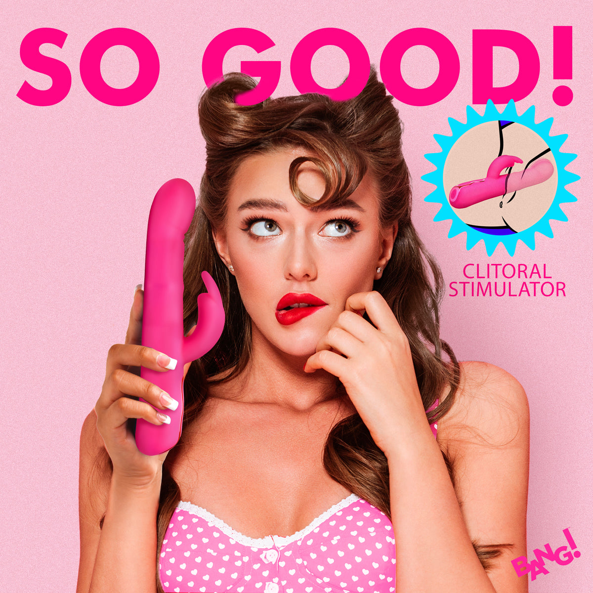 Come-Hither Beaded Silicone Rabbit Vibrator, Silicone (view 2)