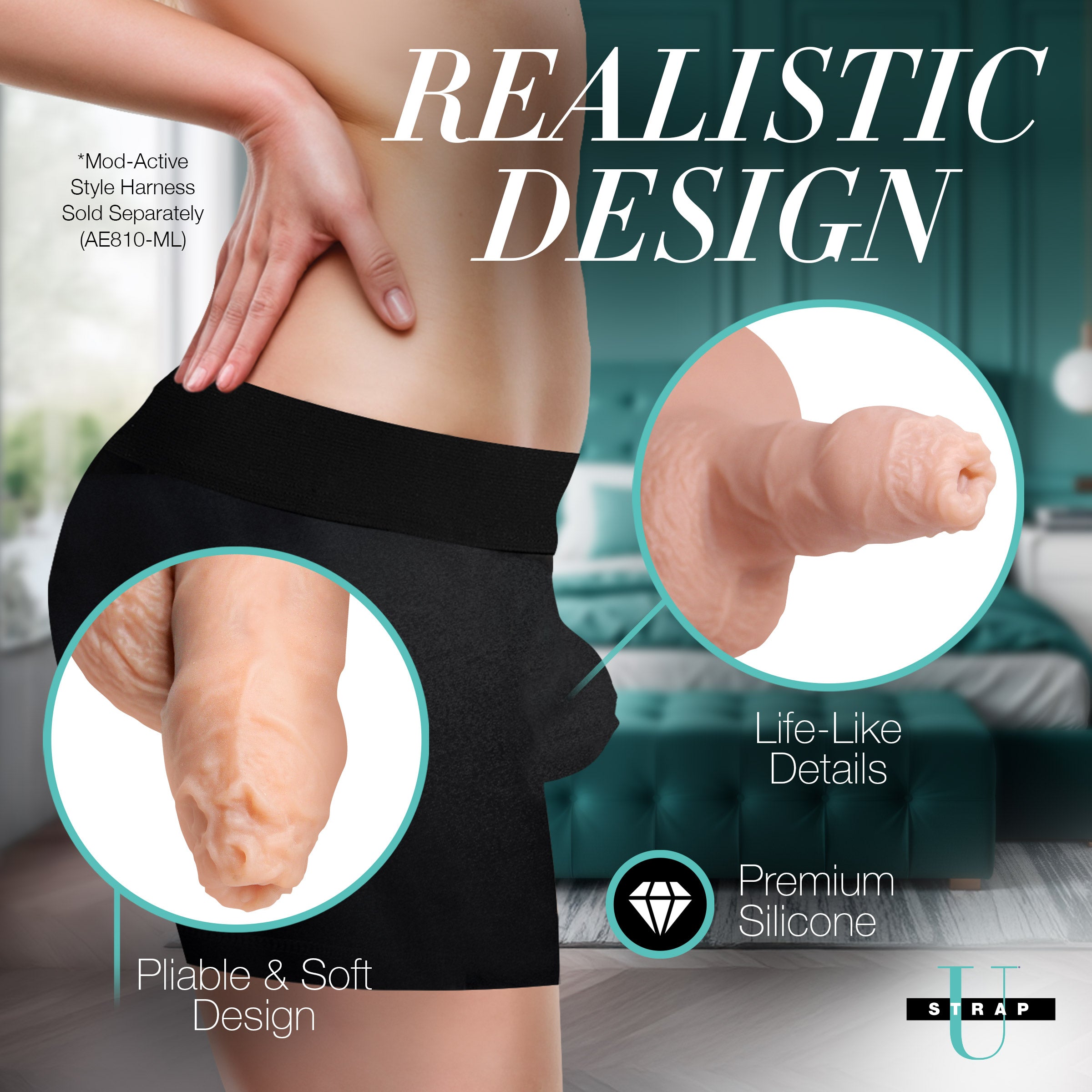 5.1" Uncut Silicone Packer Dildo - Light