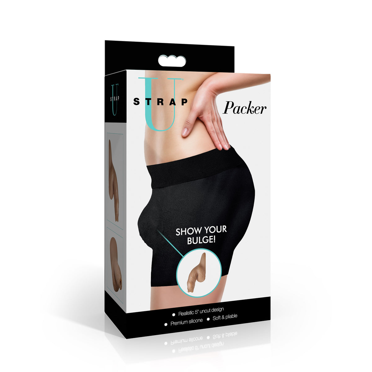 5.1" Uncut Silicone Packer Dildo - Medium, Silicone (view 6)