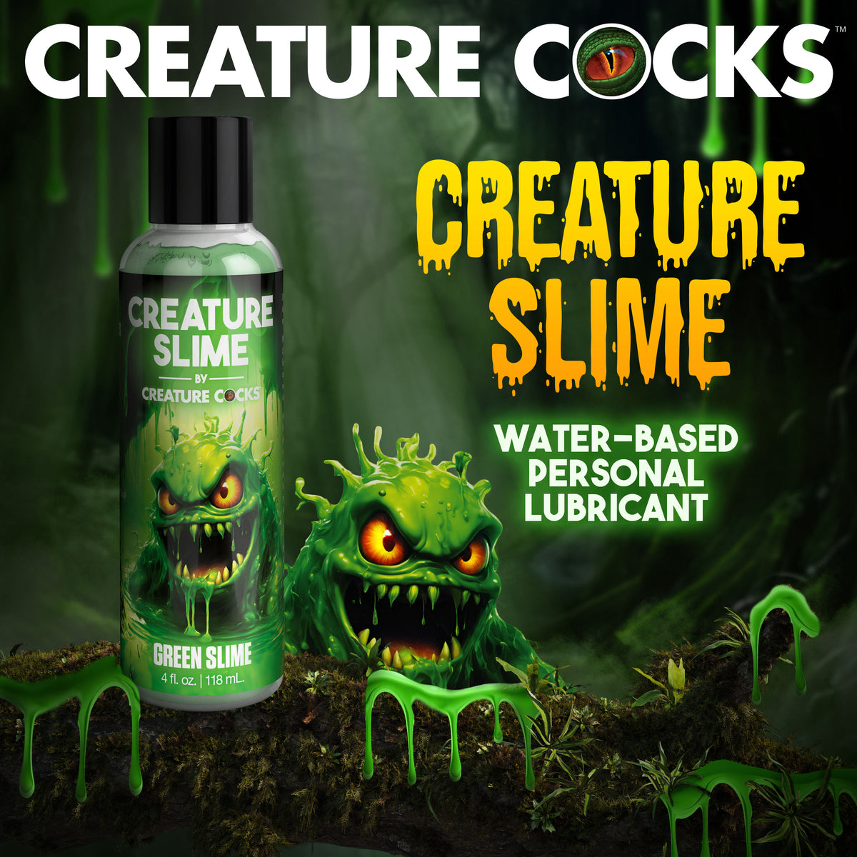 Green Creature Slime Water-Based Lubricant - 4oz (view 2)