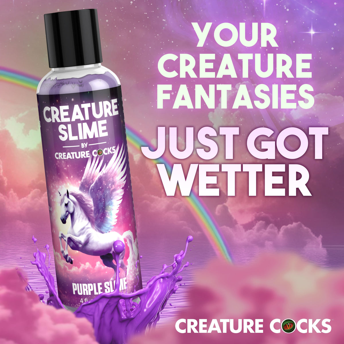 Purple Creature Slime Water-Based Lubricant - 4oz (view 3)