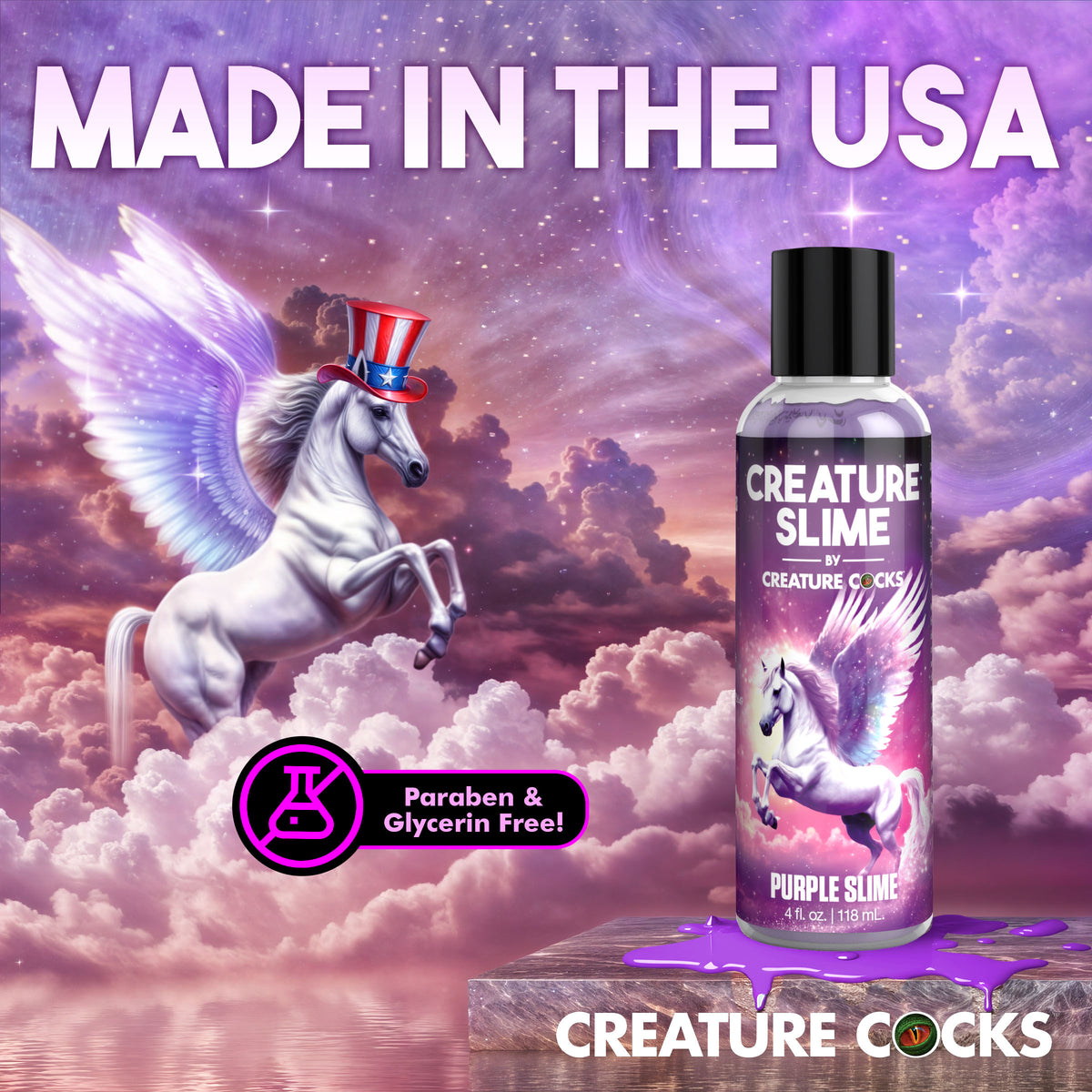 Purple Creature Slime Water-Based Lubricant - 4oz (view 4)