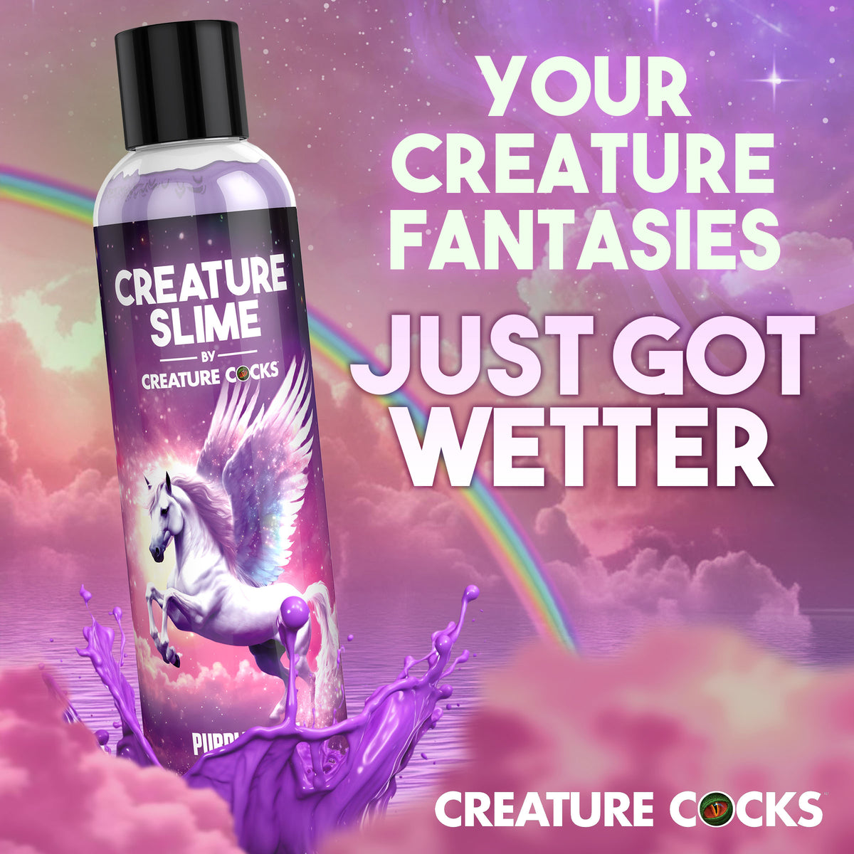 Purple Creature Slime Water-Based Lubricant - 8oz (view 3)