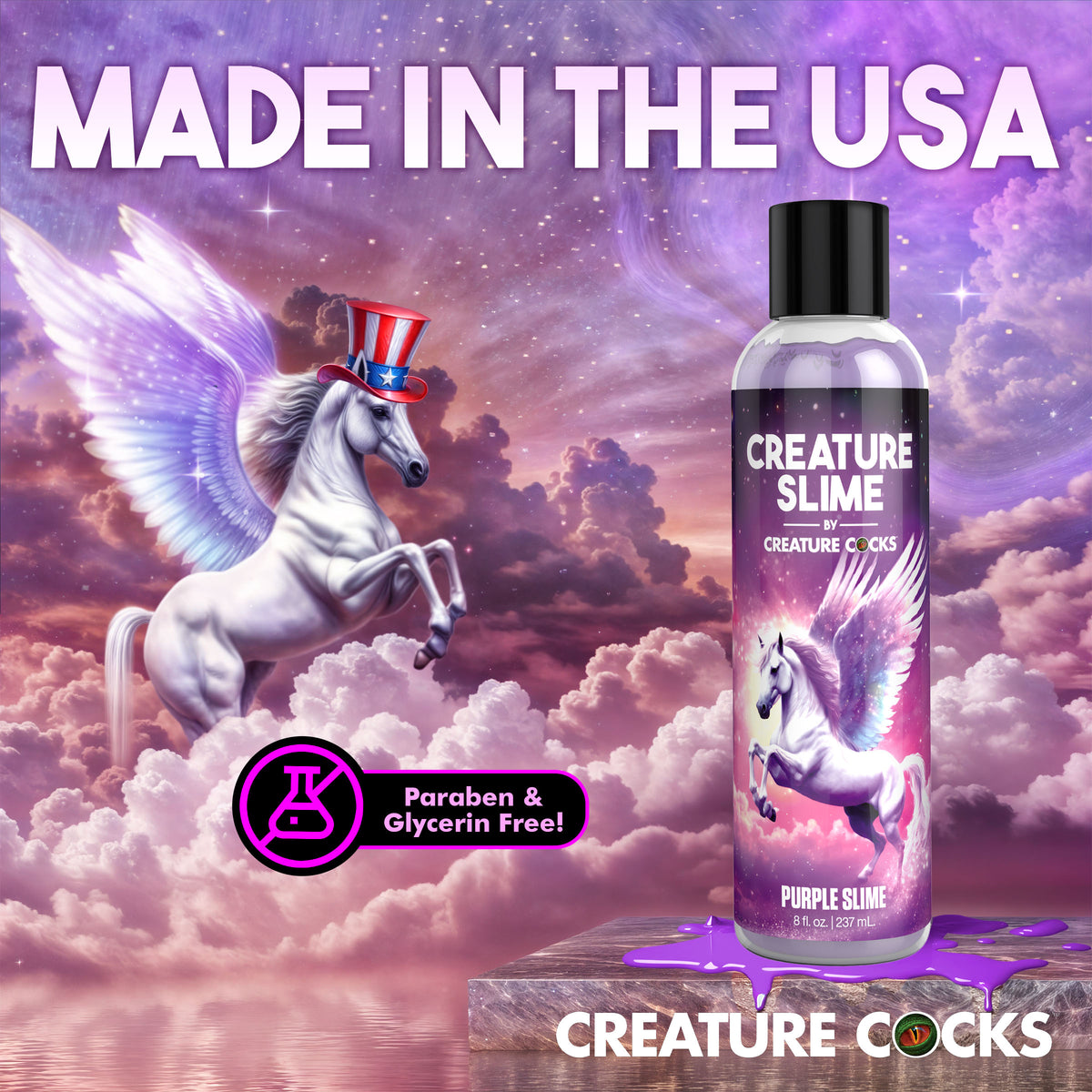 Purple Creature Slime Water-Based Lubricant - 8oz (view 4)