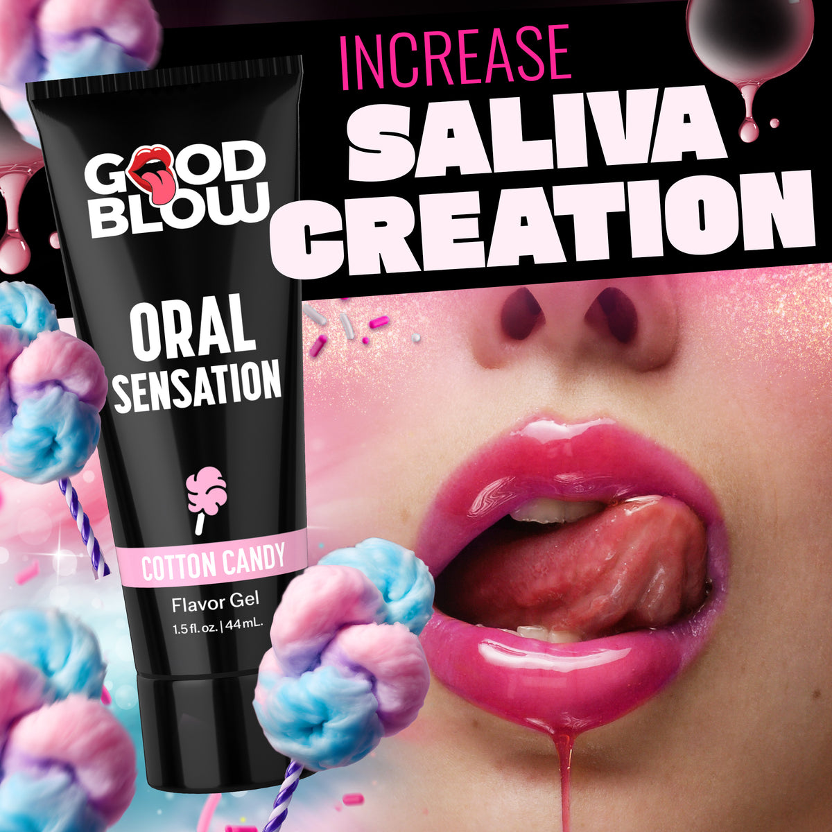 Oral Sensation Flavor Gel POP Display Strawberry/Cotton Candy (view 3)