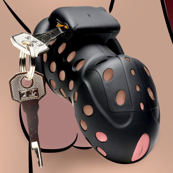 Lock Down Chastity Cage – cock ring, Metal