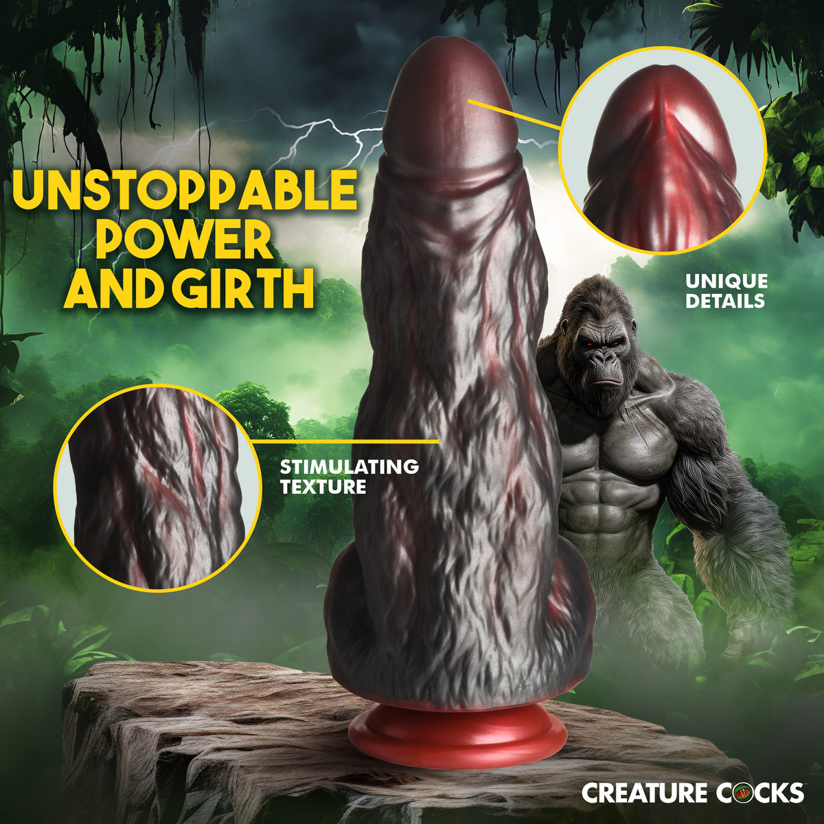 King Kong Silicone Dildo, Silicone (view 4)