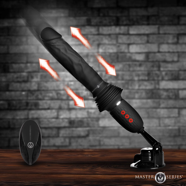 Ultimate Power Pounder Vibrating &amp; Thrusting Silicone Dildo w/ Remote, Silicone