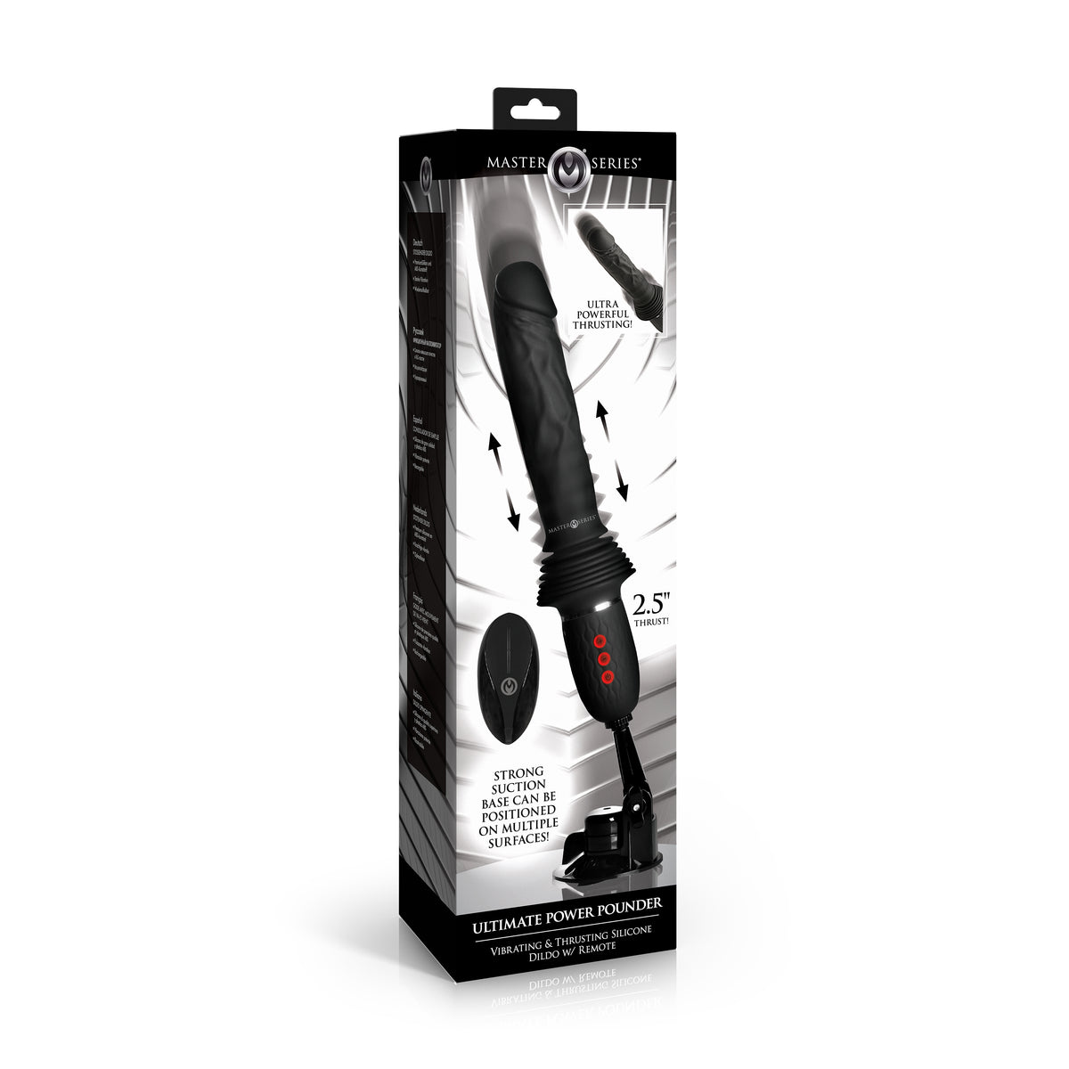 Ultimate Power Pounder Vibrating &amp; Thrusting Silicone Dildo w/ Remote, Silicone (view 6)