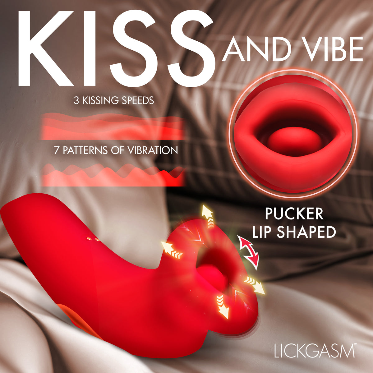 Plump Kiss Sucking and Vibrating Clitoral Stimulator – clitoral suction toy, Silicone (view 2)