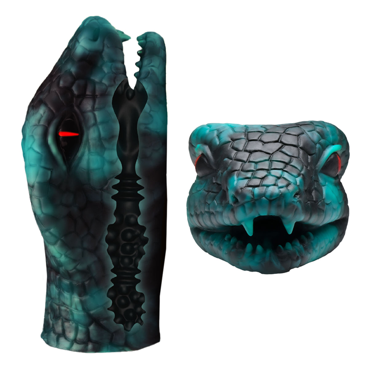 Serpentine Stroker Silicone Masturbator - Green, Silicone (view 4)