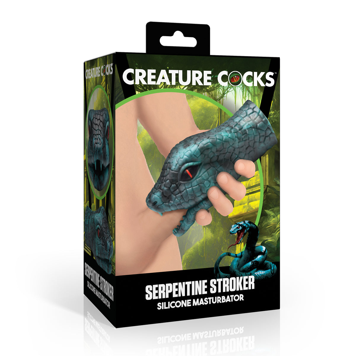 Serpentine Stroker Silicone Masturbator - Green, Silicone (view 5)