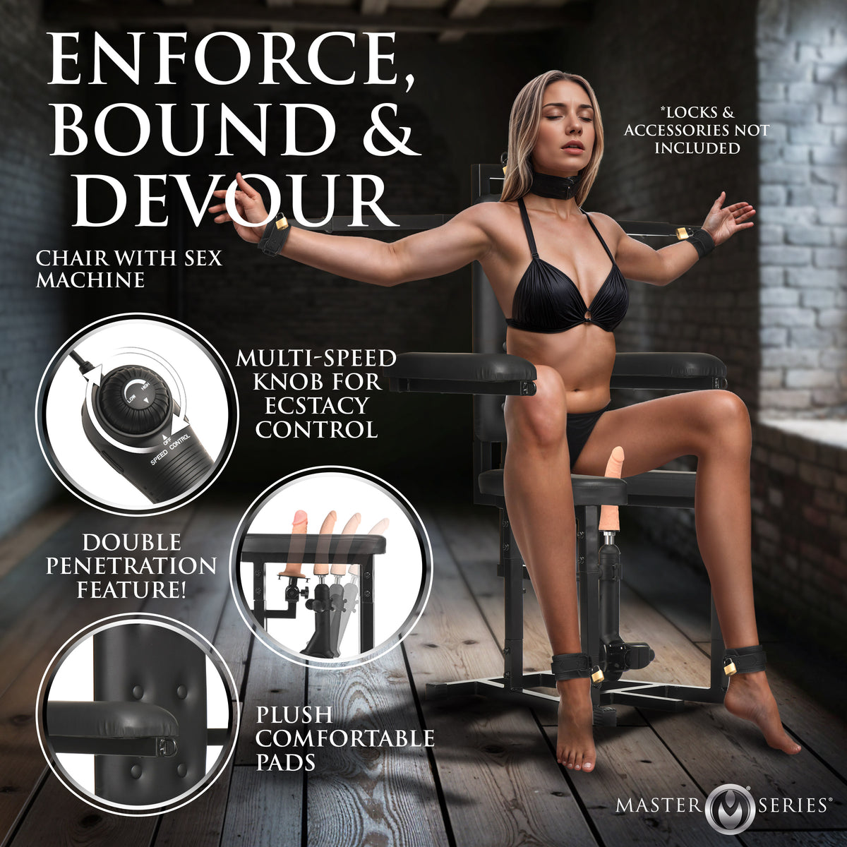 Enforcer Chair with Sex Machine, Silicone (view 2)