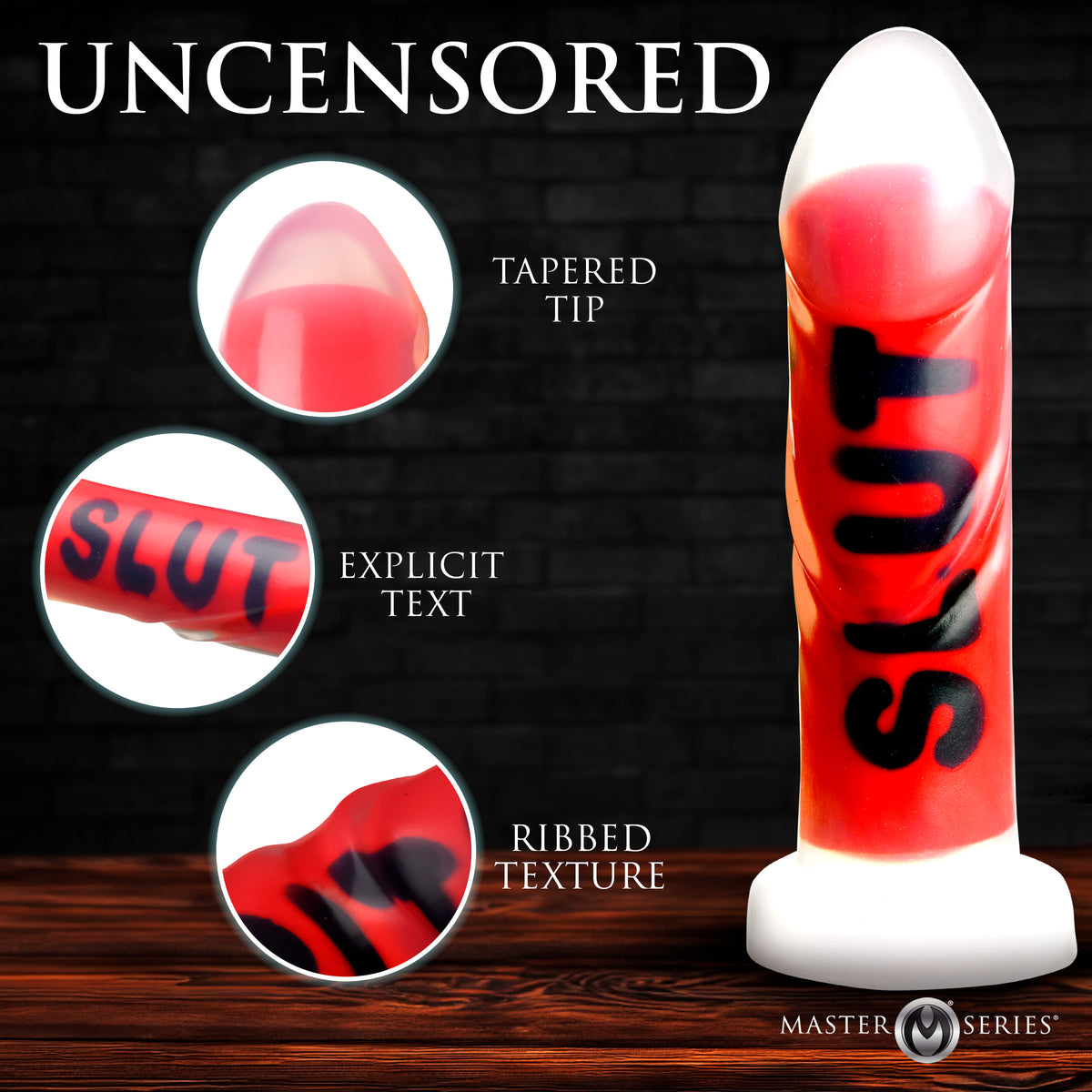Slut Silicone Dildo, Silicone (view 2)