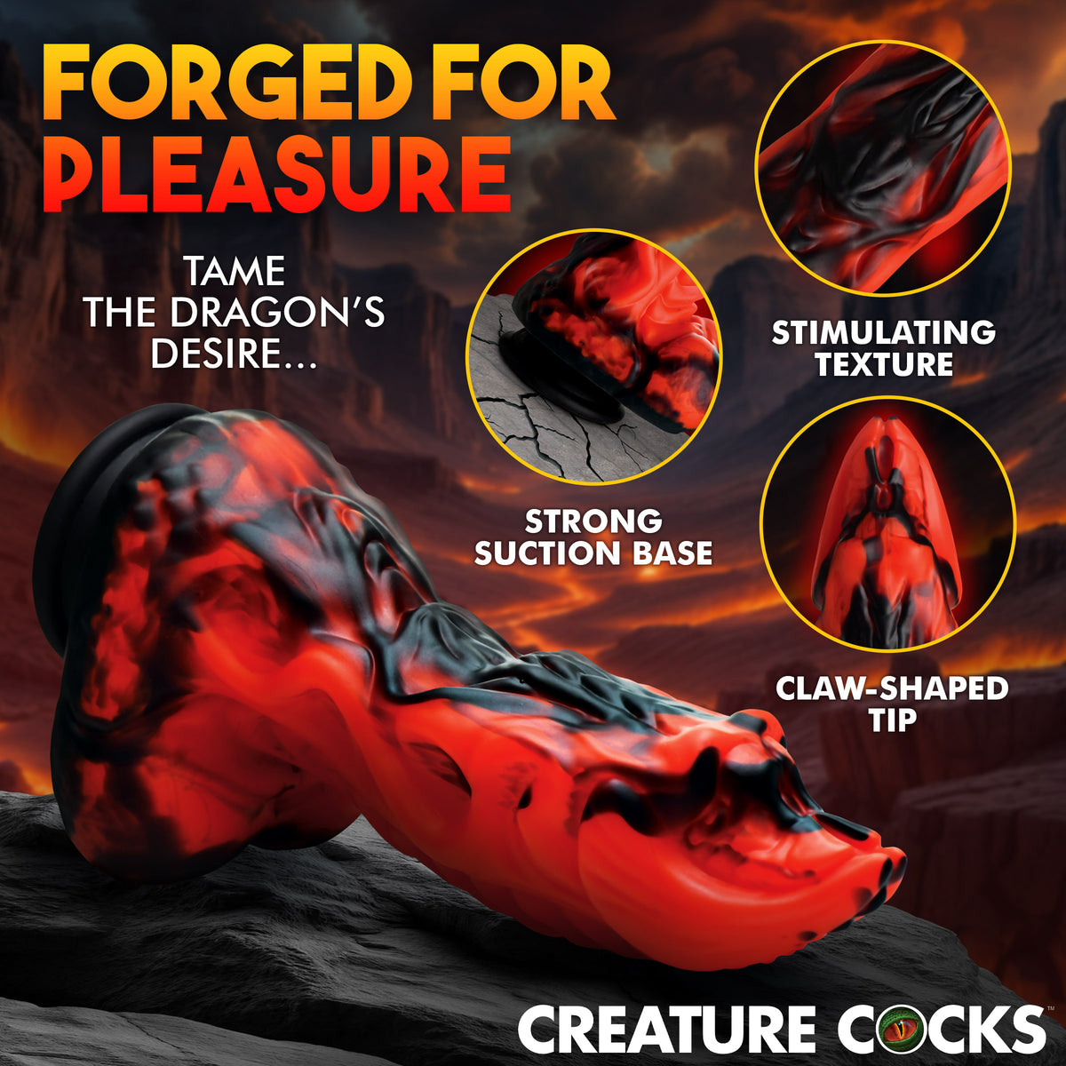 Dragon Thrust Thrusting &amp; Vibrating Silicone Dildo, Silicone (view 3)