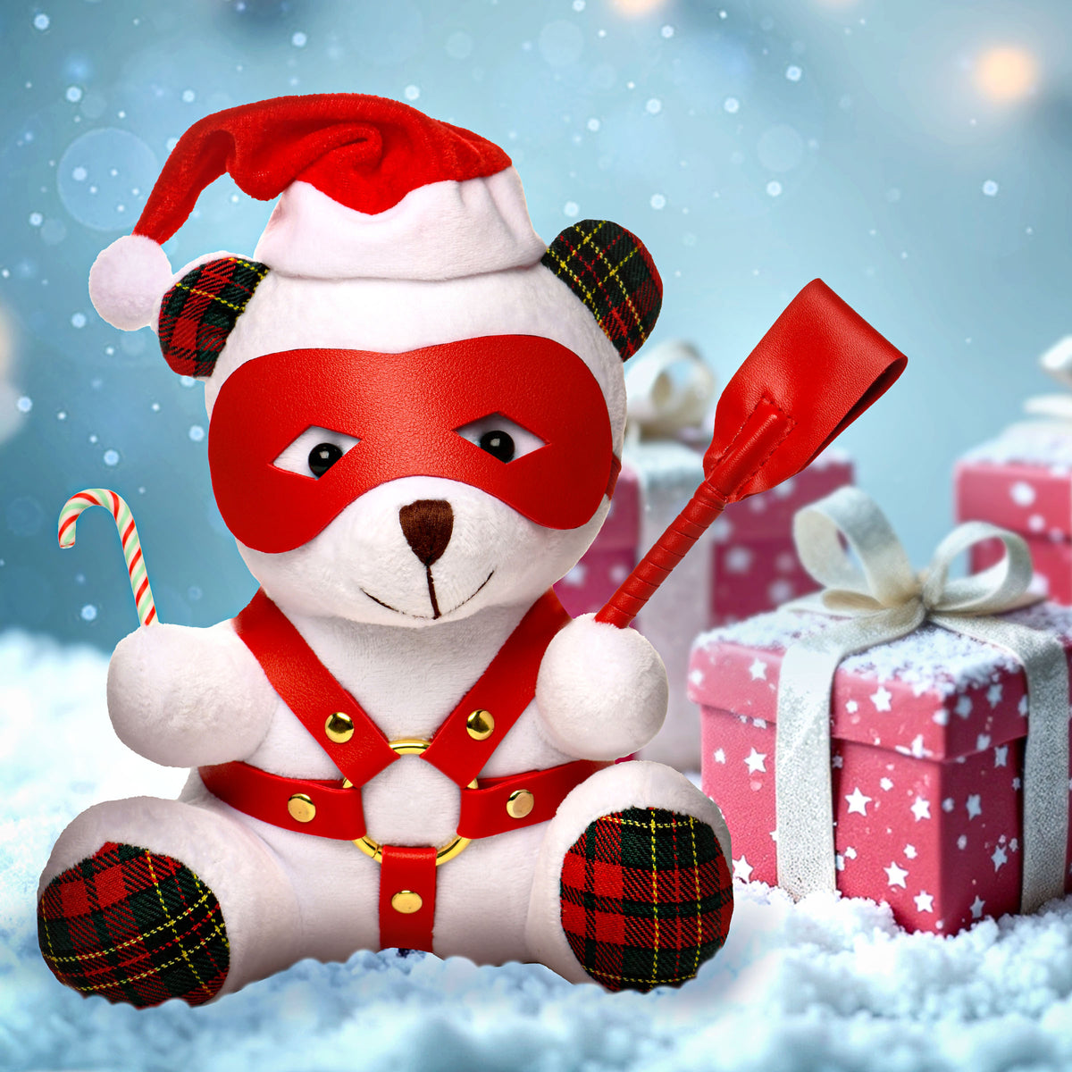Holiday Bondage Bear - White – restraints and cuffs, Metal (view 6)
