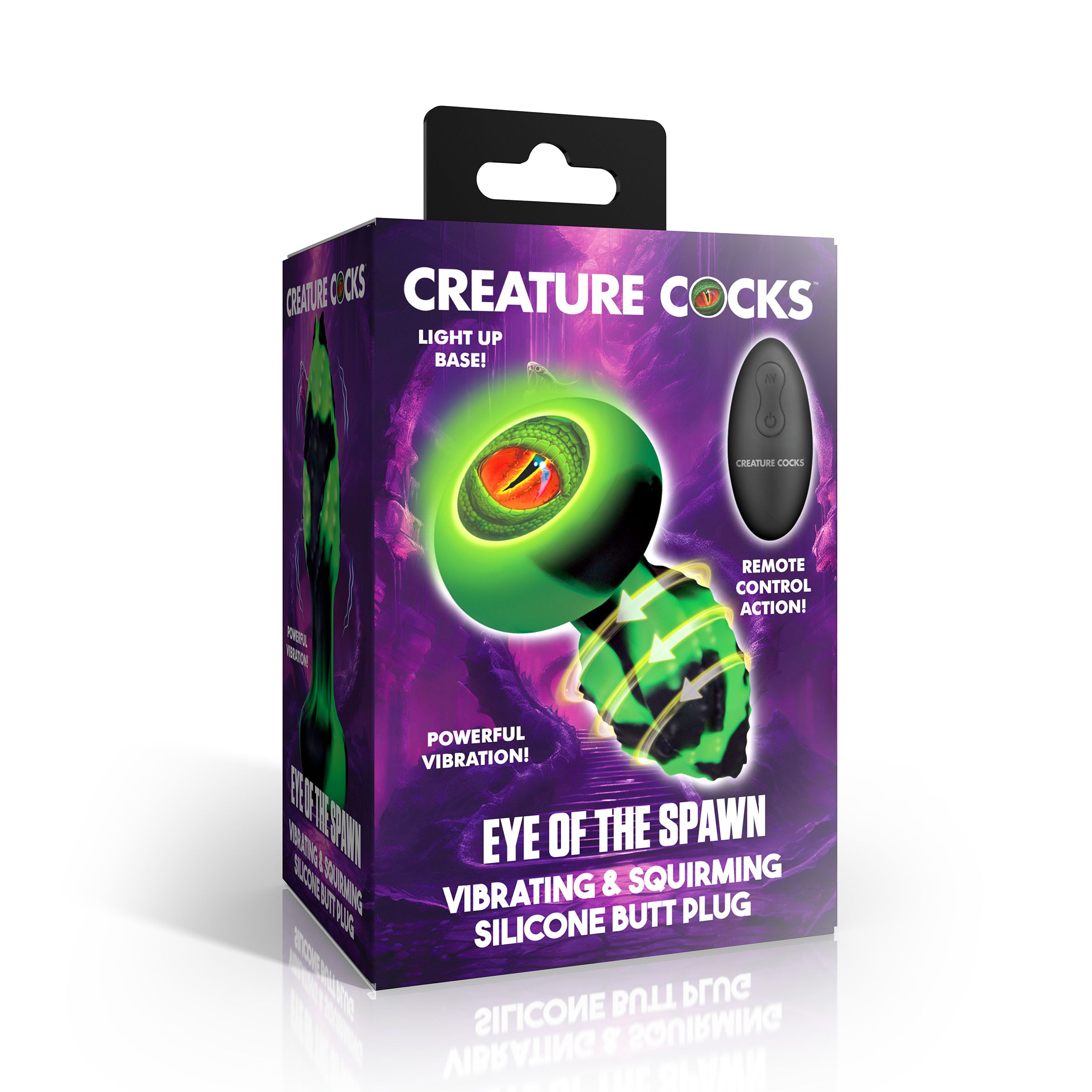 Eye of the Spawn Vibrating & Squirming Silicone Butt Plug