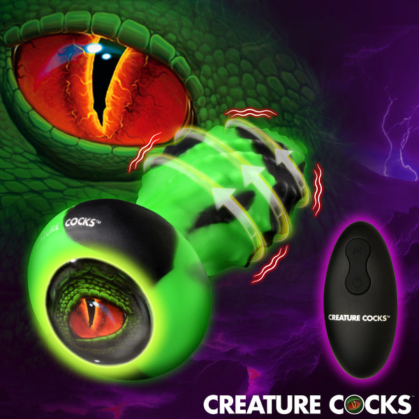 Eye of the Spawn Vibrating &amp; Squirming Silicone Butt Plug, Silicone