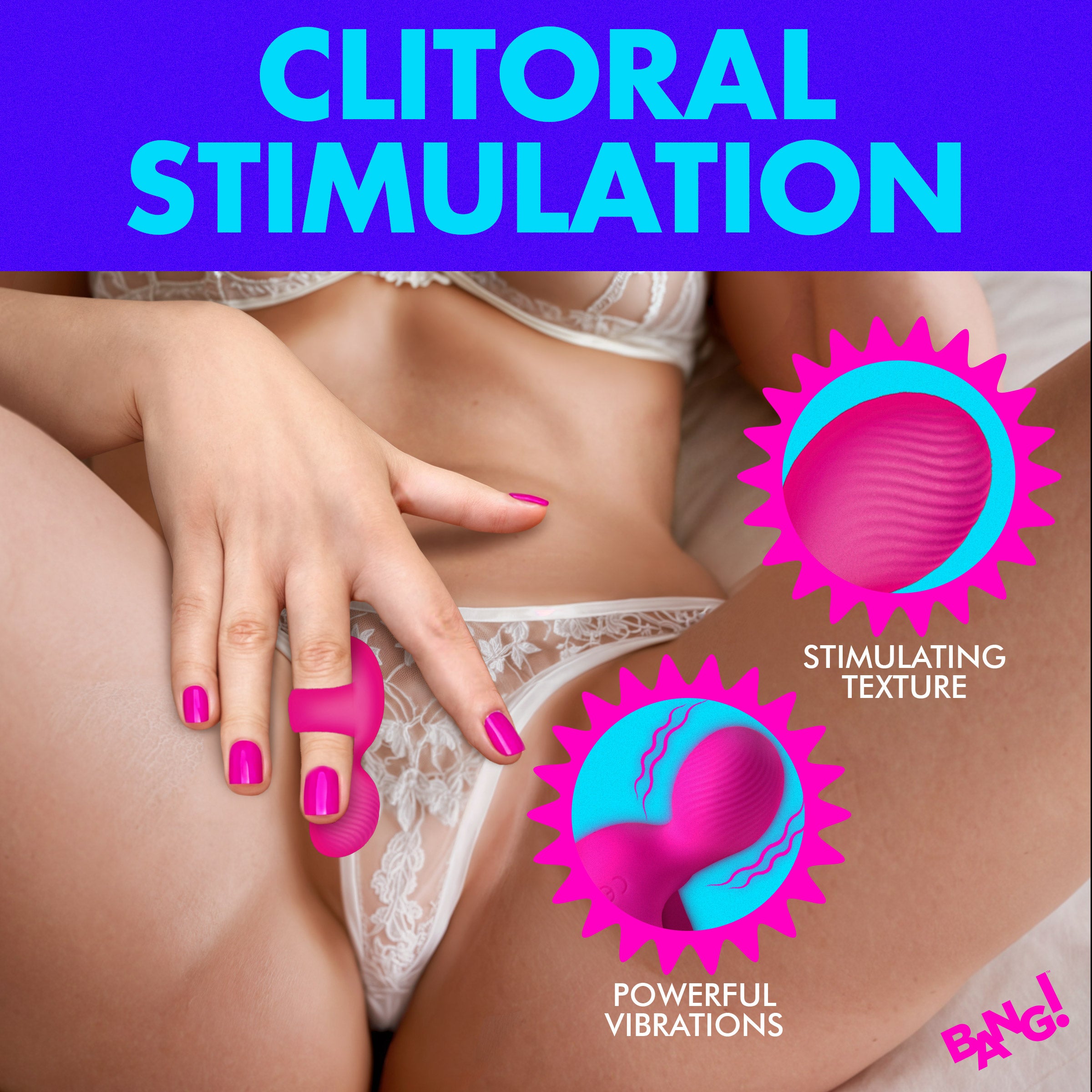 Silicone Finger Vibrator - Pink