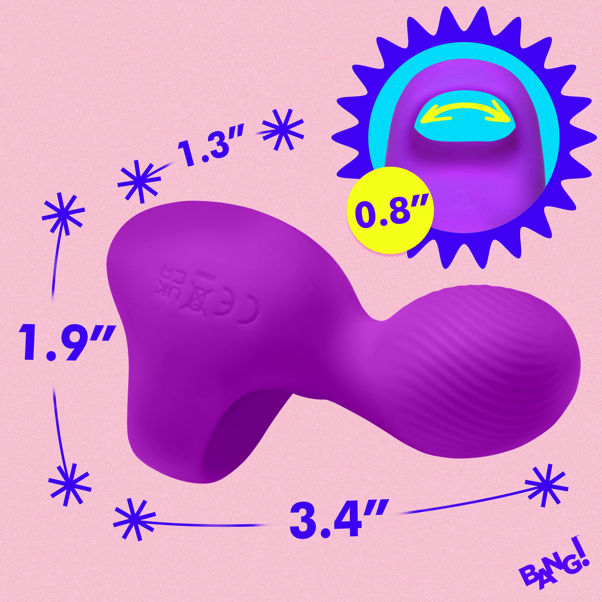 Silicone Finger Vibrator - Purple
