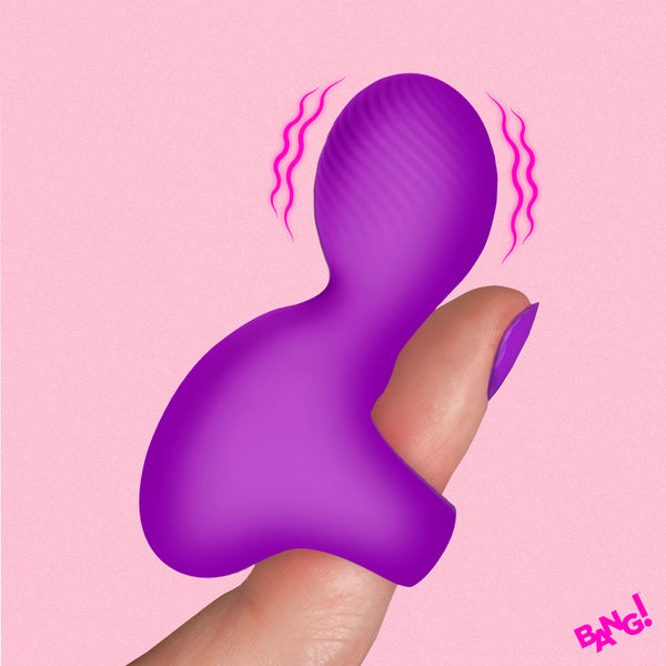 Silicone Finger Vibrator - Purple, Silicone