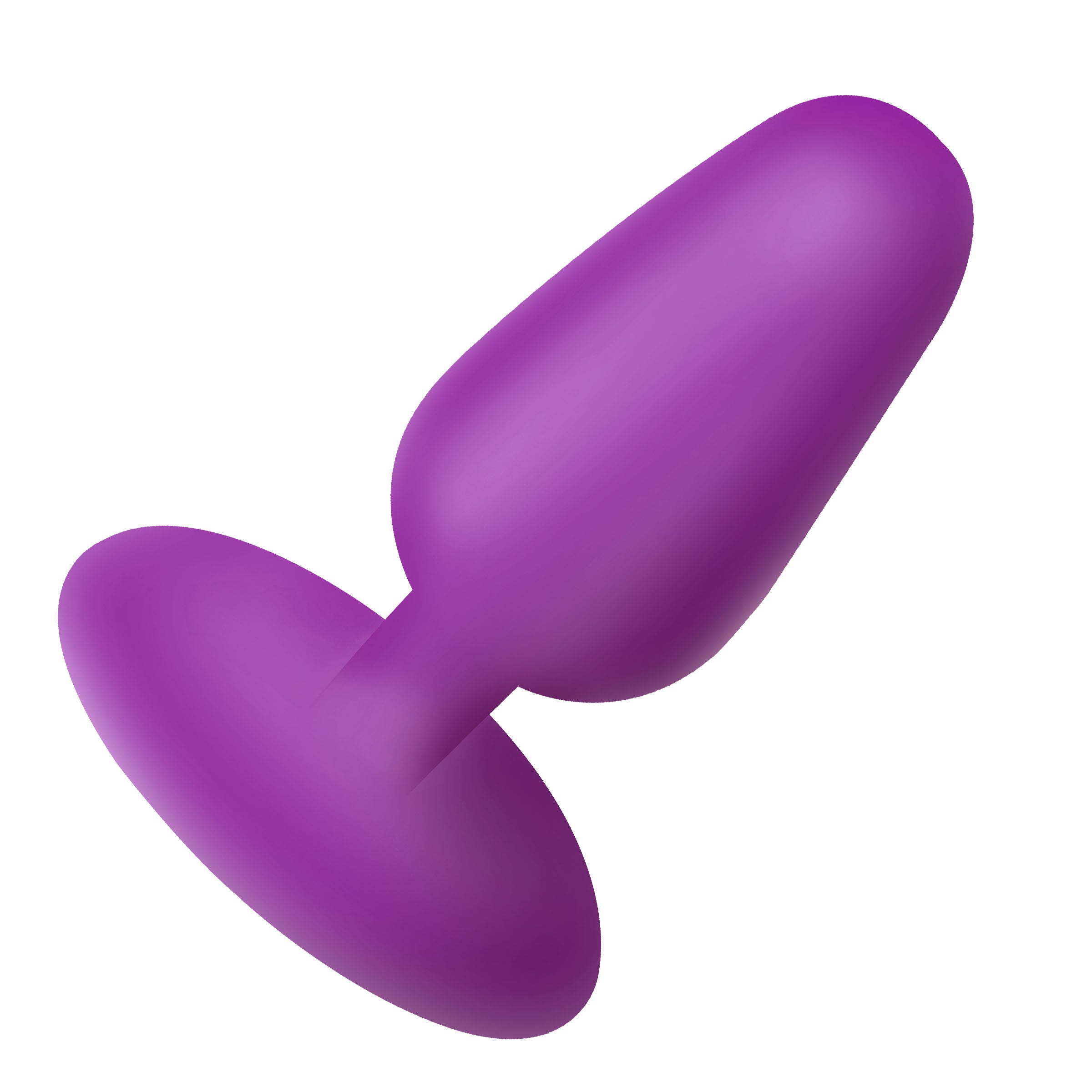 Flexible Vibrating Silicone Butt Plug - Purple