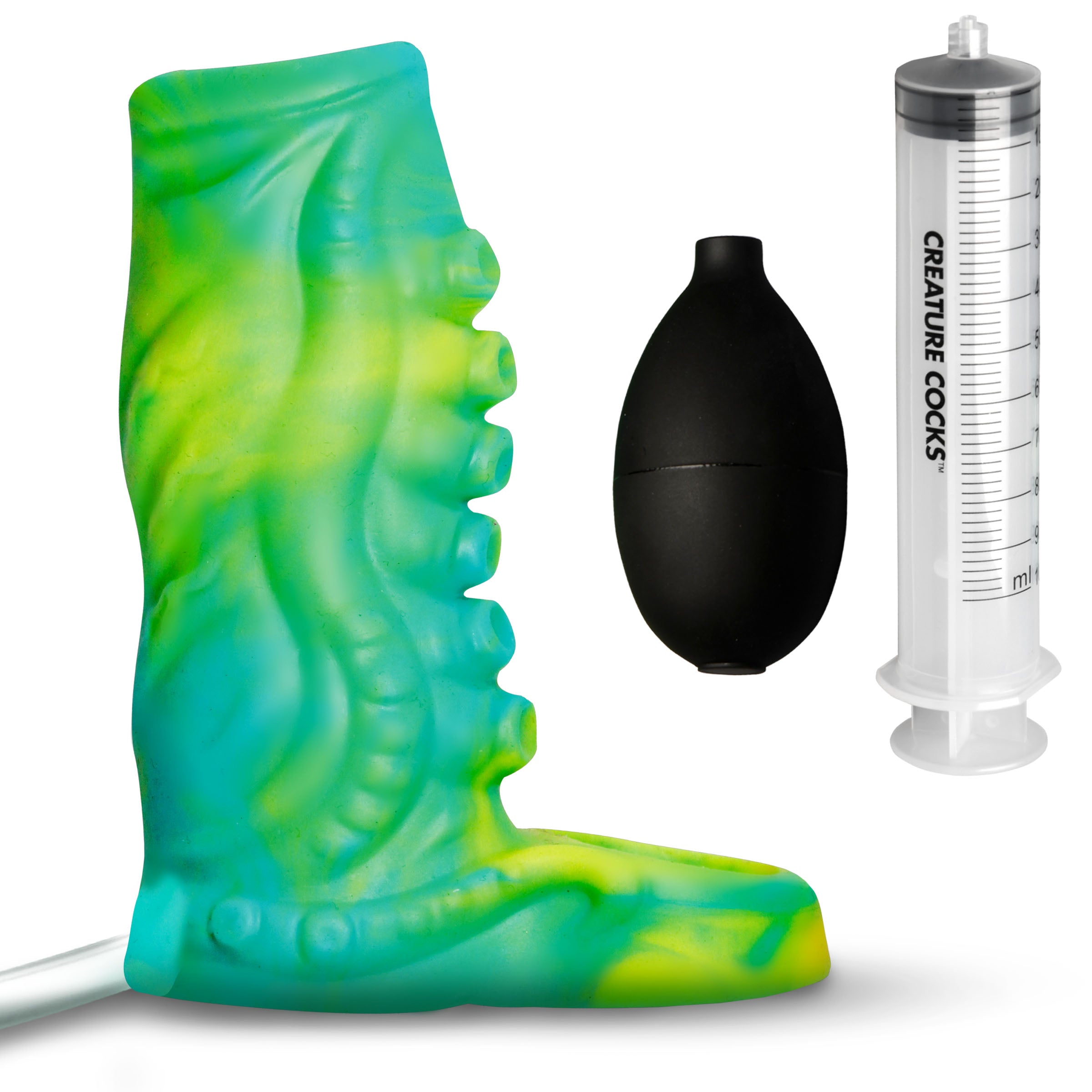 Tentacle Squirting Silicone Penis Enhancer - Green