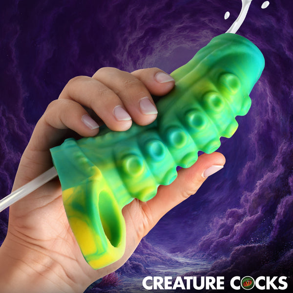 Tentacle Squirting Silicone Penis Enhancer - Green – penis pump and enhancer, Silicone