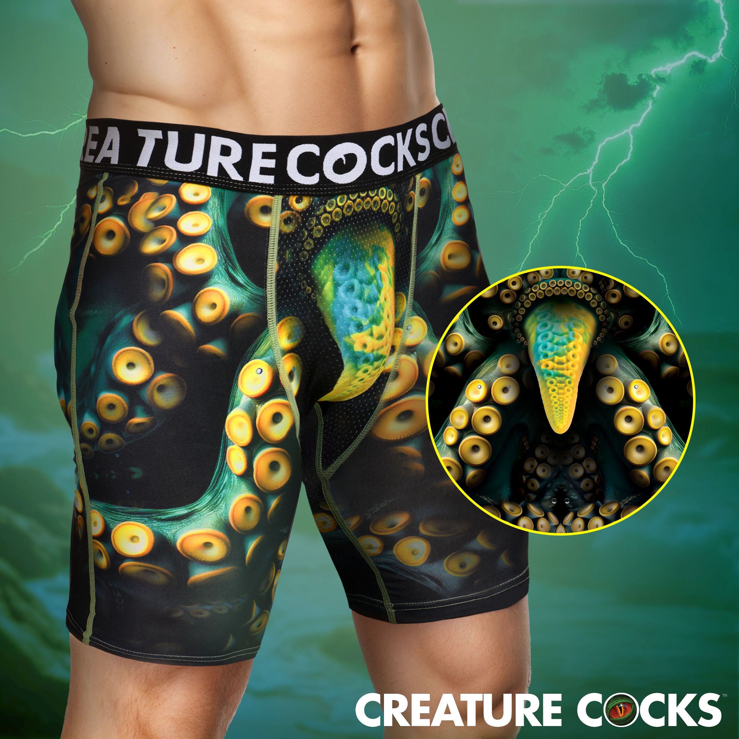 Creature Wear Monstropus Tentacled Monster Boxer Shorts - X-Large