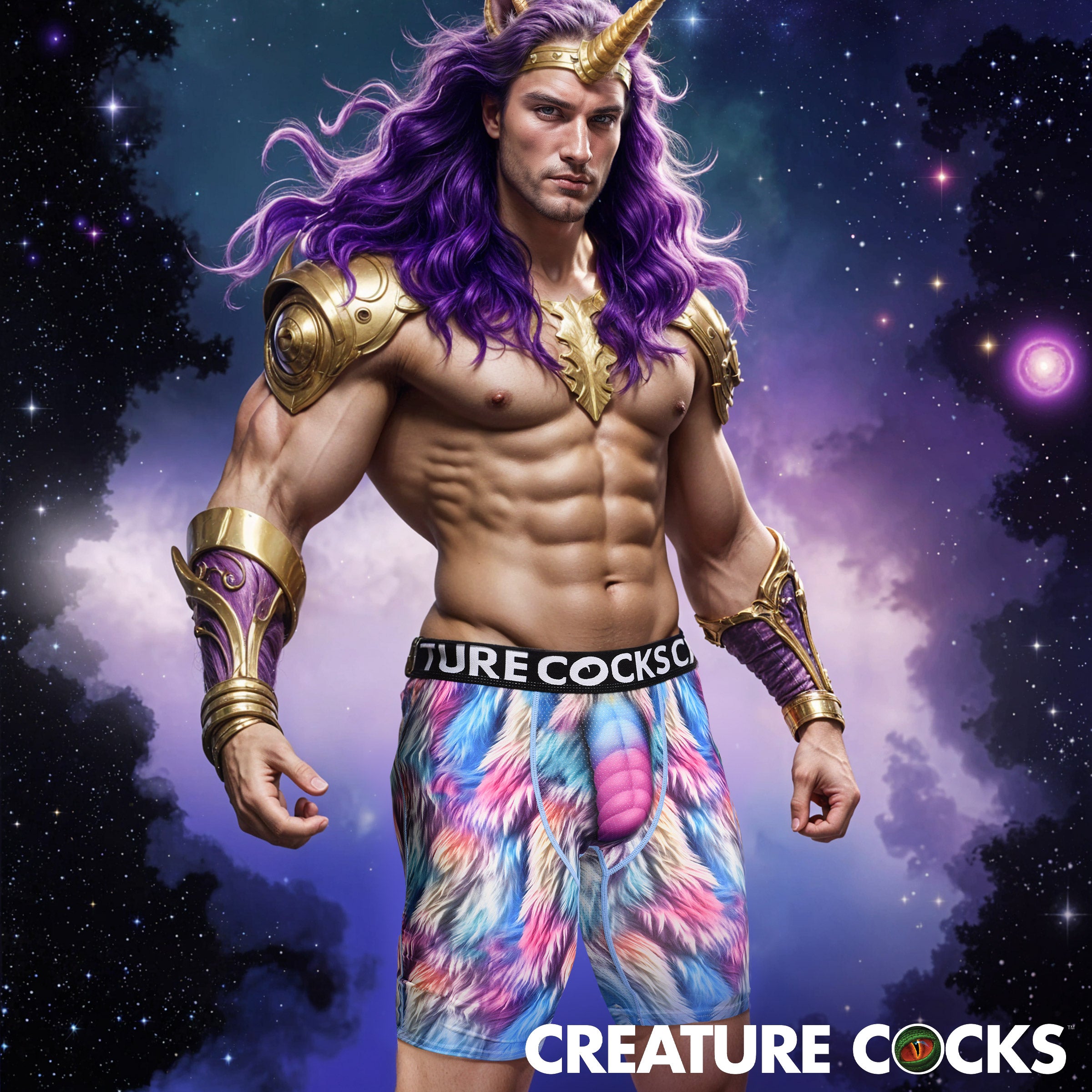 Creature Wear Mystique Unicorn Boxer Shorts - Medium