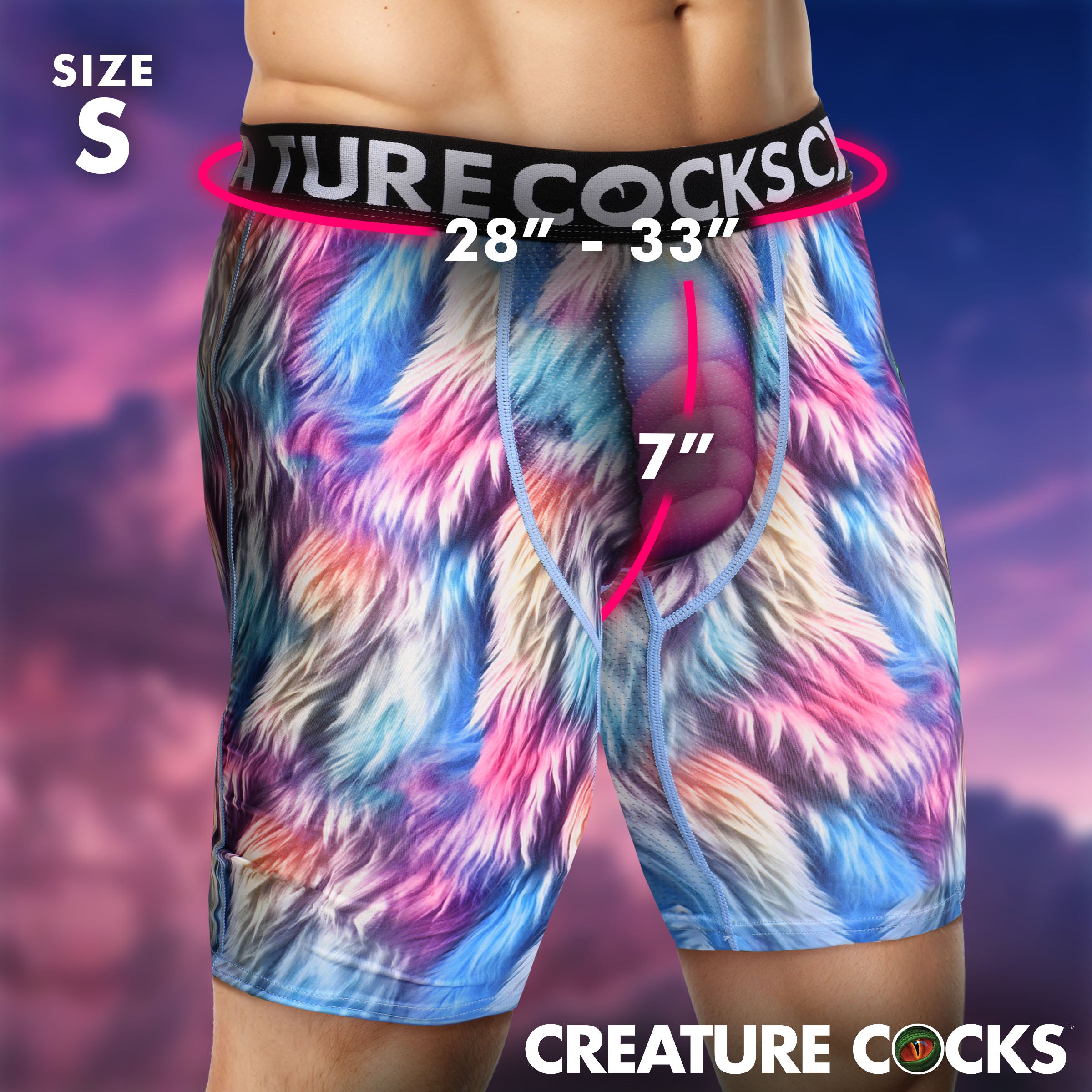 Creature Wear Mystique Unicorn Boxer Shorts - Small